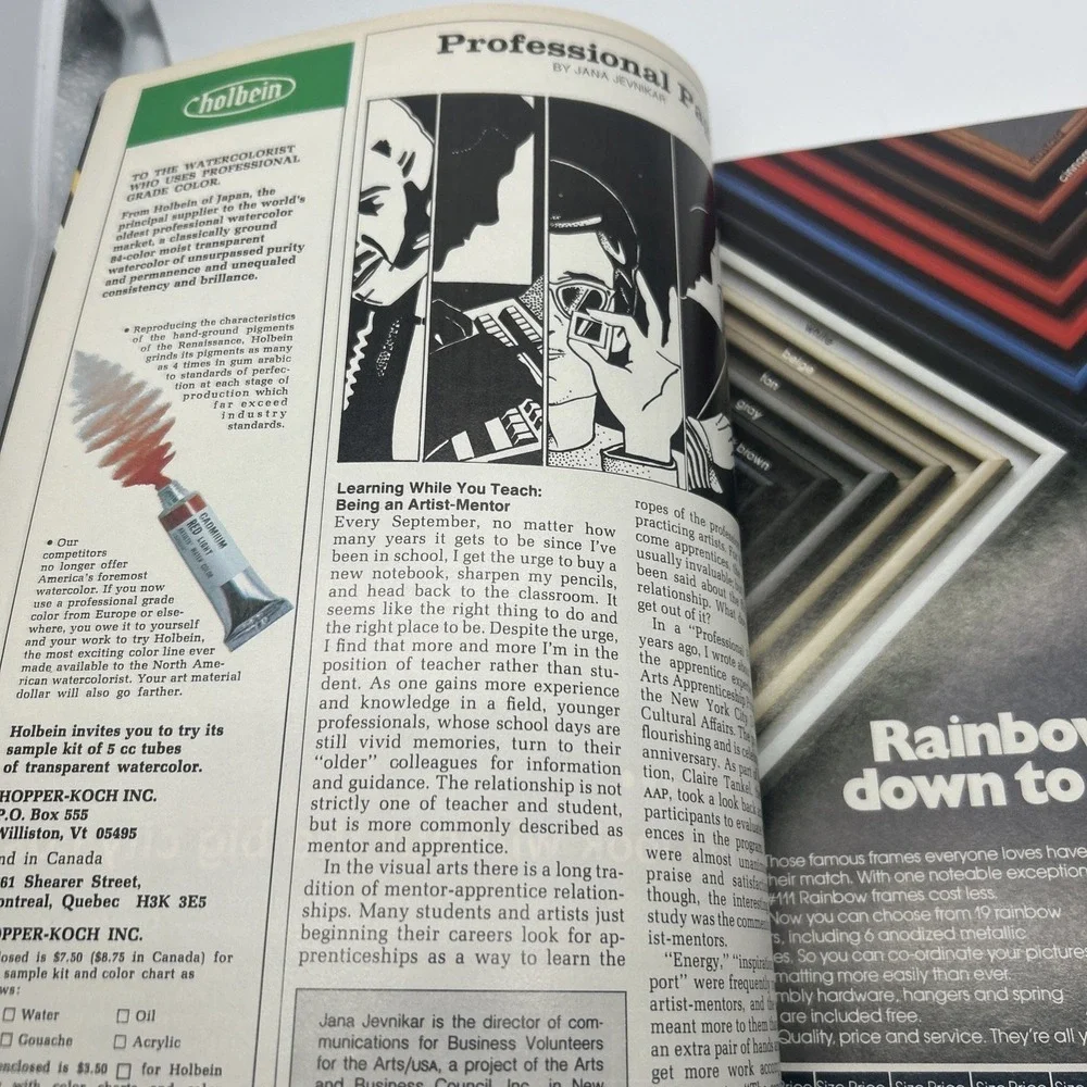 Vintage American Artist Magazine Aug. 1986 Vtg. Edward Brodney J. Orr Paint Ads